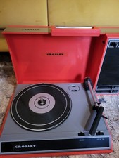 Crosley CR6016A Portable Briefcase Spinnerett Record Player USB - Works/ Tested