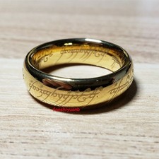 Lord of the Rings The One Ring Tungsten Jewelry Collection Cosplay Props US size