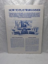 Warhammer Fantasy 4th Edition How To Play Pamphlet