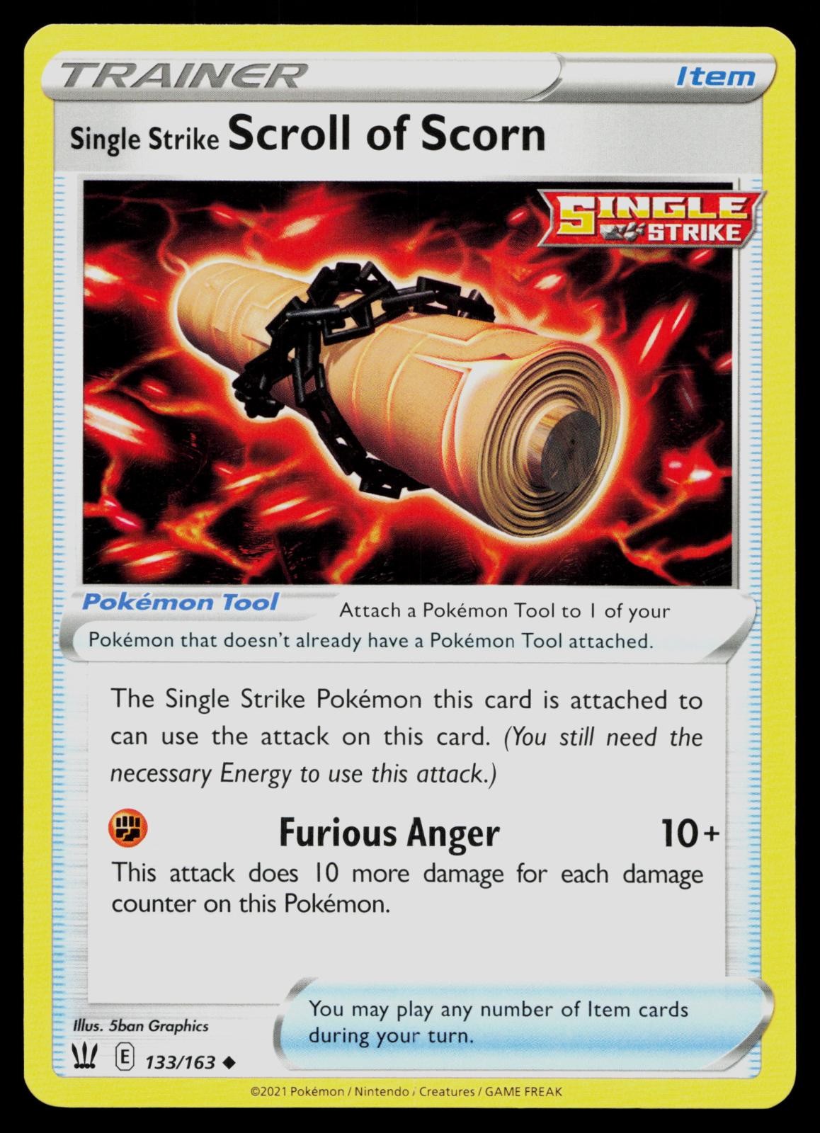 SINGLE STRIKE SCROLL OF SCORN 133/163 UNCOMMON BATTLE STYLES POKEMON NM