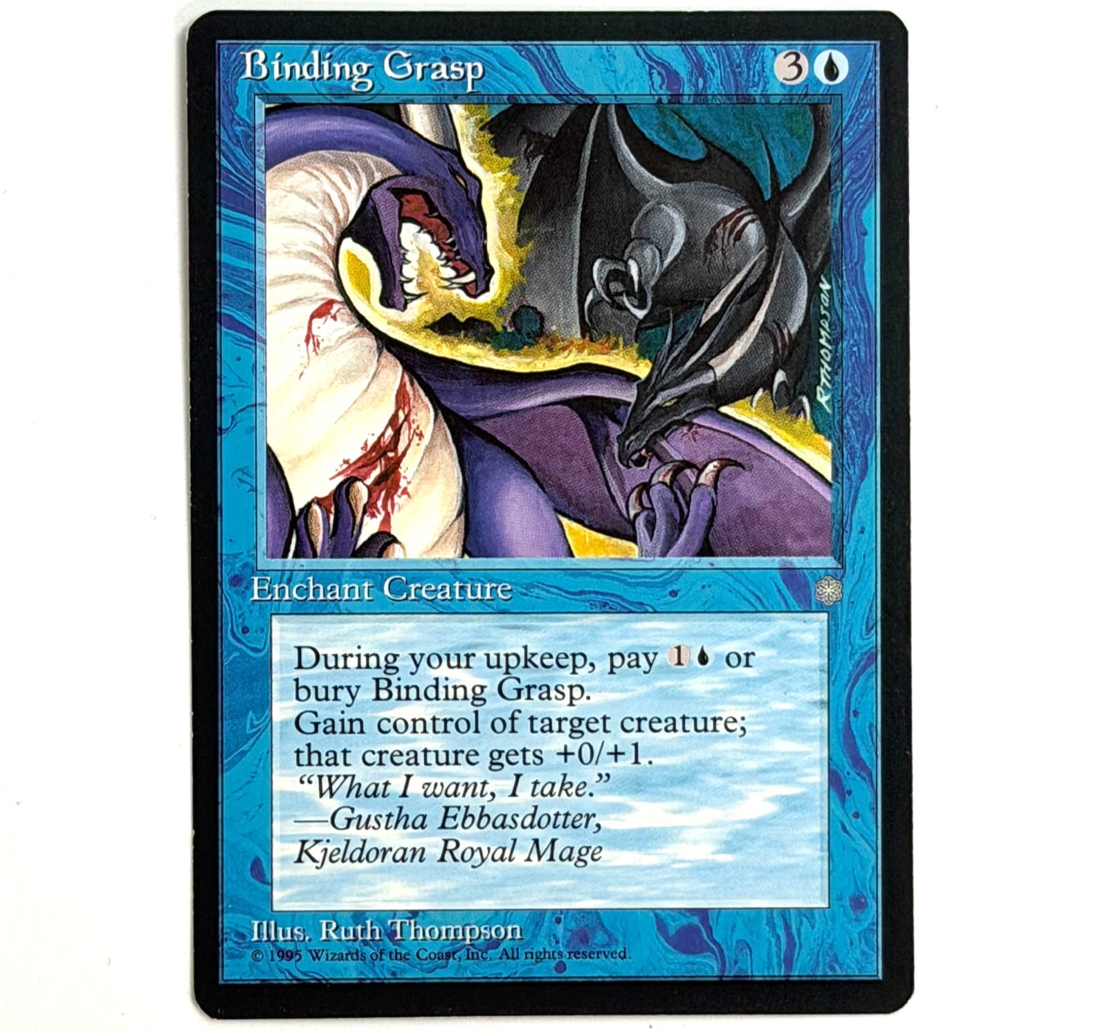 Binding Grasp Ice Age MTG 60/383 Aura LP Uncommon 1995 Vintage Magic Gathering
