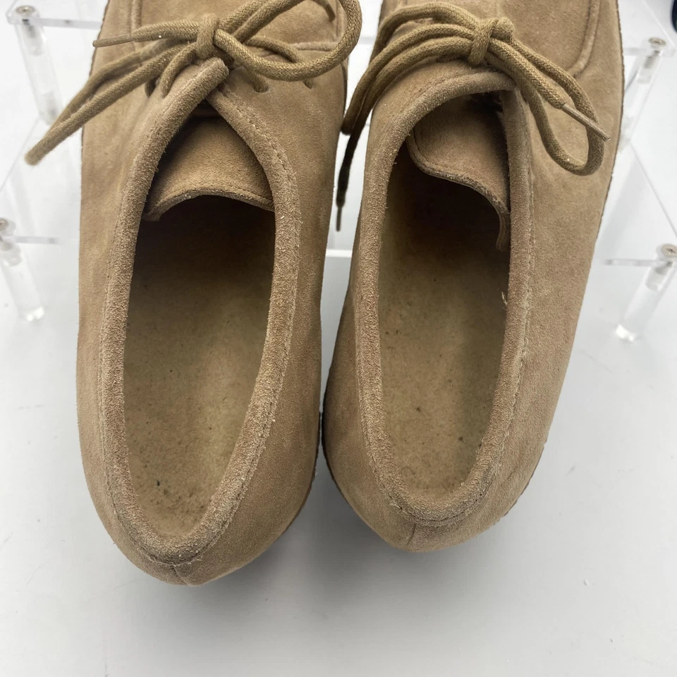 Zapatos L.L.Bean Mujer Talla 11M Gamuza Tostada Sin usar, en caja, Puntera Suela de Crepé Con cordones Informales Oxford Foto 4 de 4