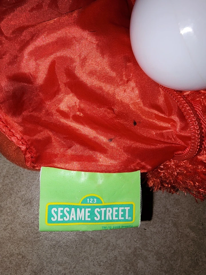 Elmo Plush Mini Coin Bag Sesame Street Zips Handles Foto 4 de 4