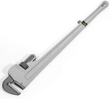Stark USA 48" Aluminum Straight Pipe Wrench Ideal for 4-Inch Pipe Adjustable Plu
