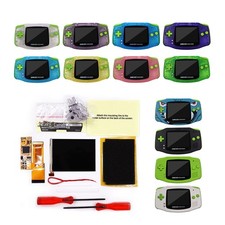 GBA 10 Levels Brightness V2 IPS Backlight LCD Mod  Pre-cut Shell Green Button