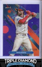2025 Topps Finest Bryce Harper Common Purple Refractor #071/250 Phillies N728