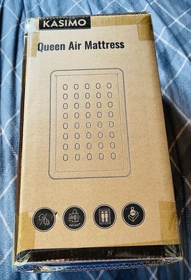 Nagelneue Kasimo Queen Luftmatratze 195 x 148 x 25 cm mit wiederaufladbarer Pumpe