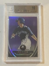 2013 Nick Franklin. Bowman Platinum. #63. Purple Refractor. BGS 10 (Pristine).