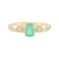 Cavill Ring Sterlingsilber Vergoldet 0,72Ct Smaragd Zirkon Damen GrüN-