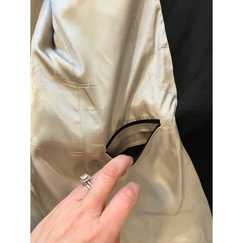 Givenchy Paris Men’s Vintage Black Wool Tuxedo Jacket Blazer Notch Silk Collar - Afbeelding 8 van 12