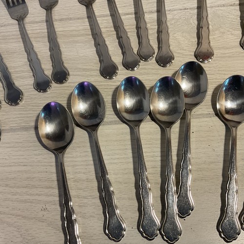 Vtg Korea Select Stainless Steel Flatware 38 Piece Silverware Forks Knives Spoon - Picture 11 of 12