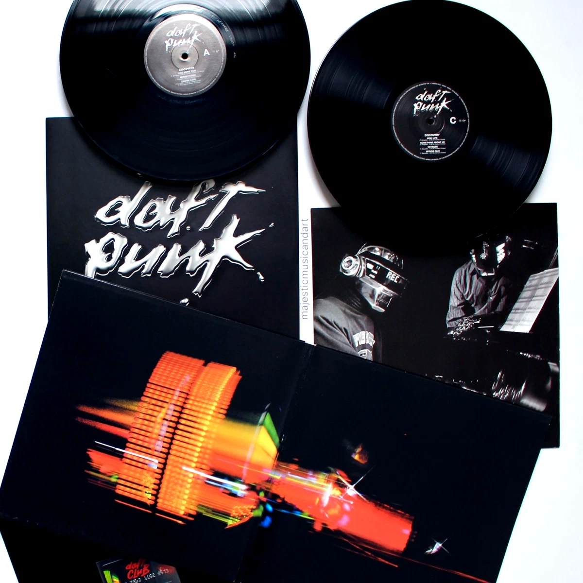 ORIGINAL 2001 DAFT CLUB EDITION DAFT PUNK DISCOVERY VINYL 2 LP EX
