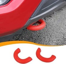 Tow Hook Covers Front Bumper Tow Hook Rubber Sleeve Protectors Comp Color: Red