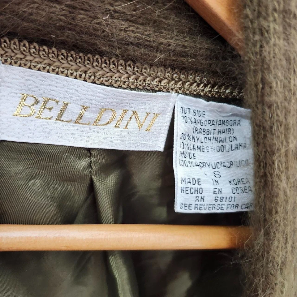 Vintage Belldini Embroidered wool and angora green Cardigan Sweater Coat - Image 4 of 4