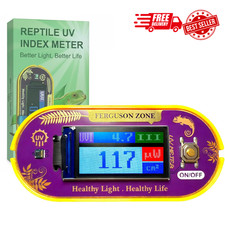 ClariVora Reptile UVB UVA Light Meter for Bearded Dragon Tank Accessories, Po...