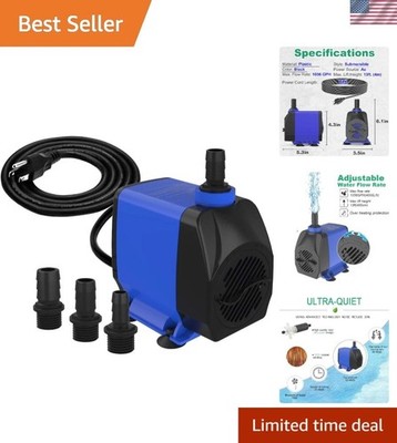 Energy-Efficient 4000L/H Submersible Water Pump with Overheating Protection
