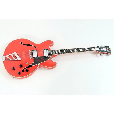 D'Angelico Premier DC SH Guitar Stairstep Tailpiece Fiesta Red