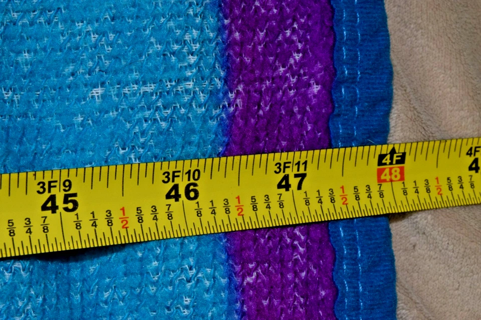 Vintage Throw Blanket Biederlack Owen Looney Tunes 80s Bugs Bunny Head 61X48In - Image 4 of 4