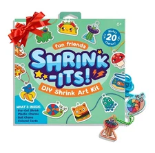 28 PC DIY Shrinking Art Kit for Kids, 20 Plastic Pre Cut Charms and More, No ...