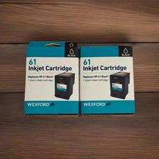 Wexford Inkjet Cartridge Replaces HP 61 Black Ink Pack Cartridge Refill 2 Pack