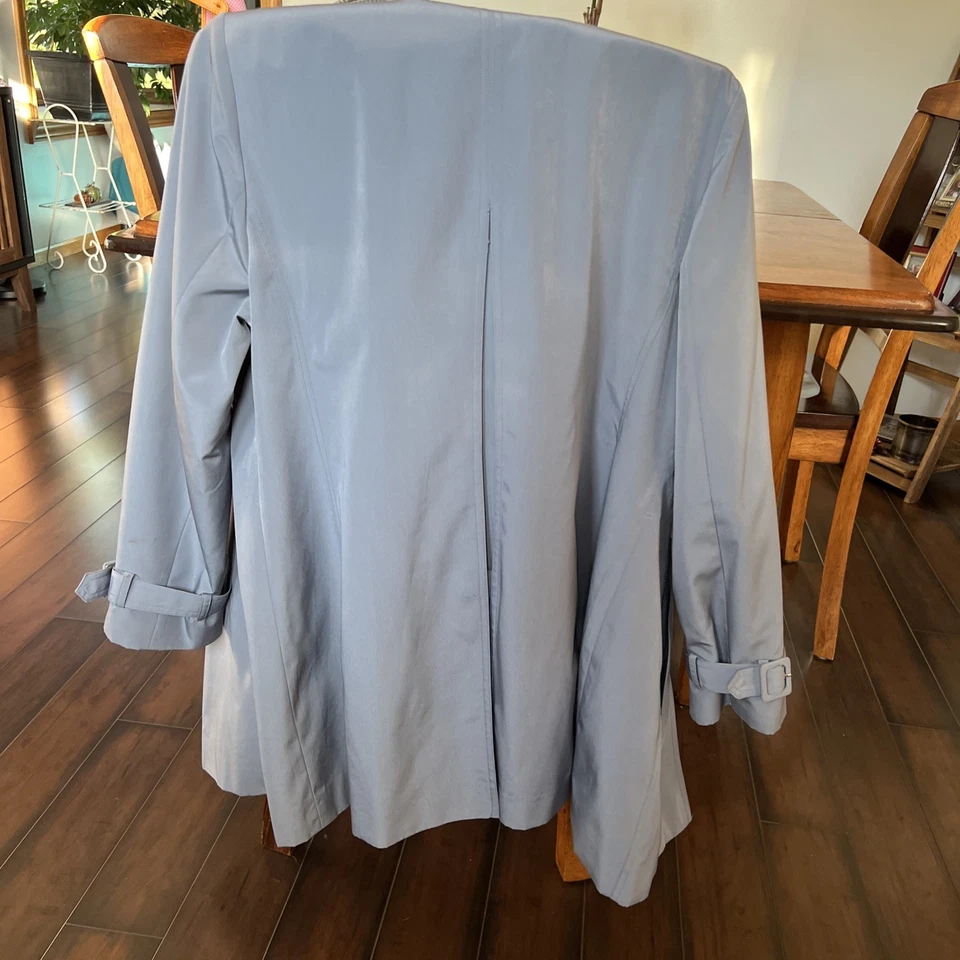 Classic Calvin Klein Women's Double Breasted Trench Coat Rain JacketGrey Size XL - Изображение 3 из 4