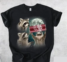 Cool Raccoon Graphic Tee, Fun Animal Lover Shirt, Dr Pepper Funny T-Shirt