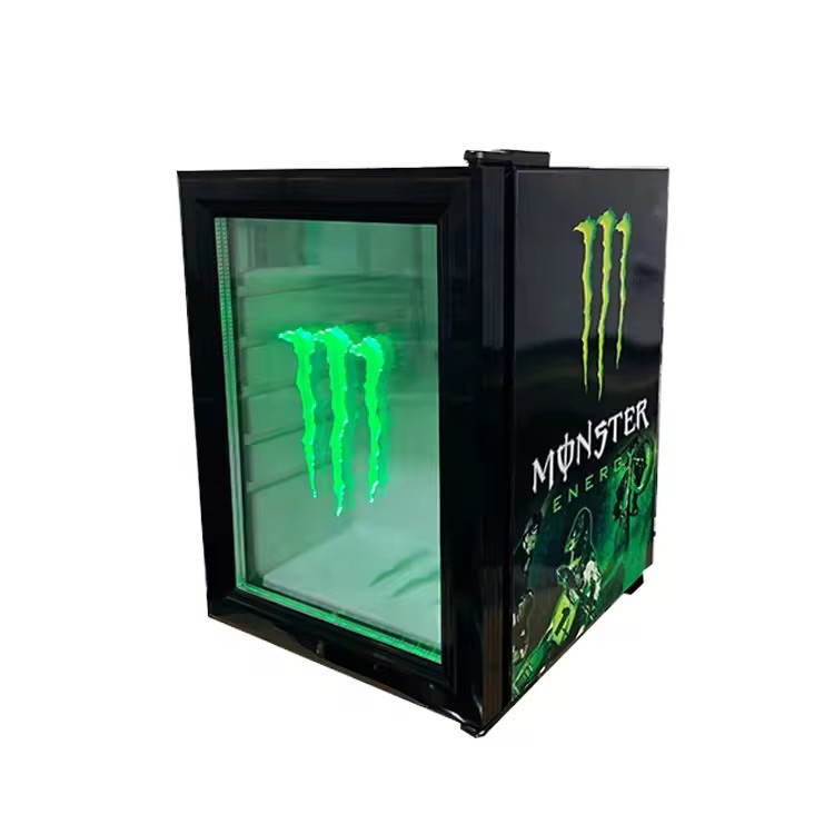 (BRAND NEW) Monster Energy Mini Fridge, light up monster sign (NEVER USED)￼￼