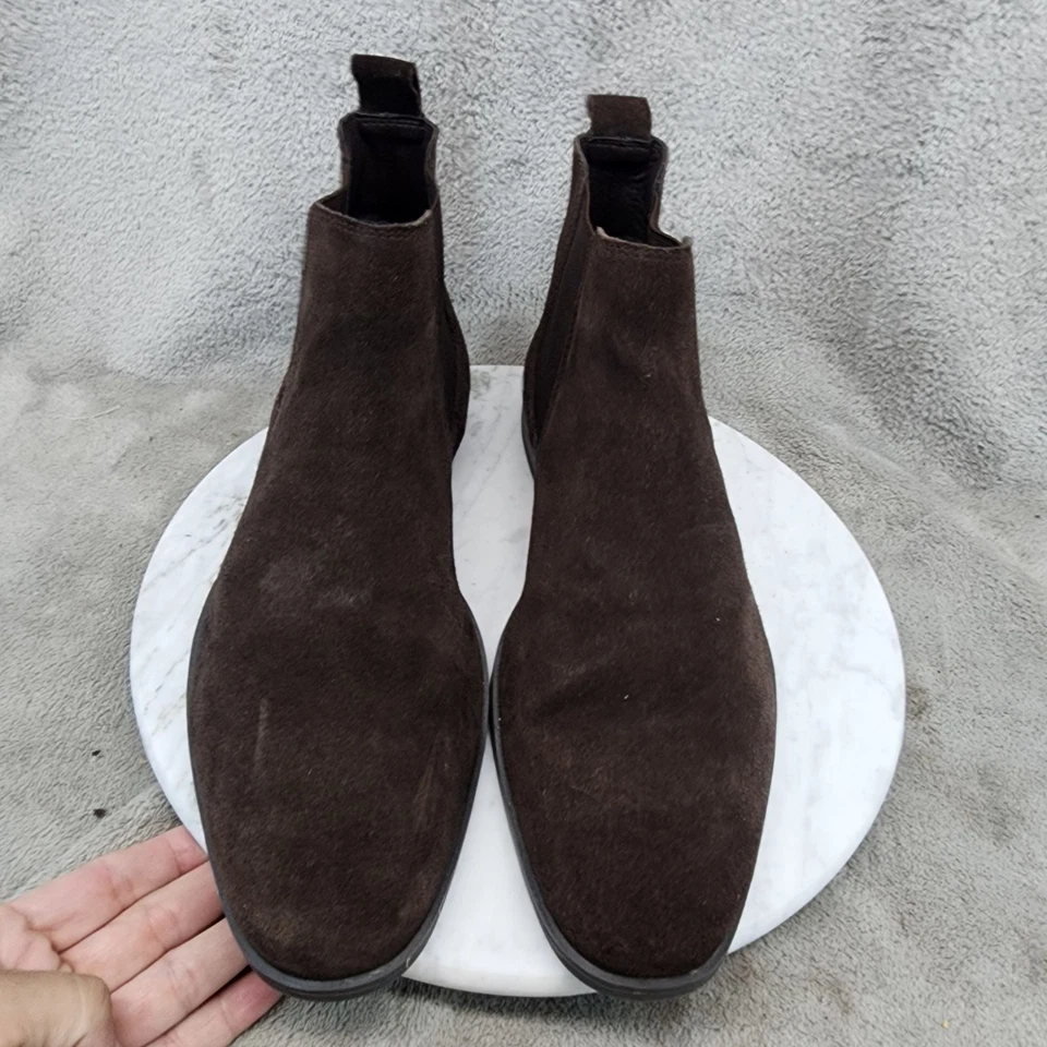 Asos Zapatos Hombres Talla 9 Diseño Cuero Marrón Chelsea Botines *BUC* Foto 3 de 4