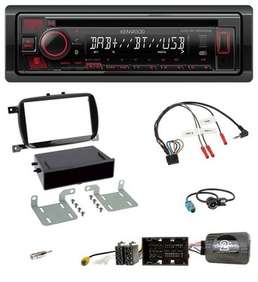 Kenwood CAN-Bus CD USB Bluetooth DAB Autoradio für Fiat 500 ab 2016 Piano ohne B