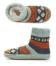 Warm Slipper Socks for Women, Winter Fuzzy House Shoes Indoor, Cozy 6-8 Teal