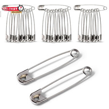 30 Pack Extra Large Safety Pins 3 Inch - Safety Pins for Sewing, Durable Stainle