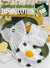 CONTEST FAVORITES DISHCLOTHS, 17 CROCHET DESIGNS (LEISURE By Leisure Arts *VG+*