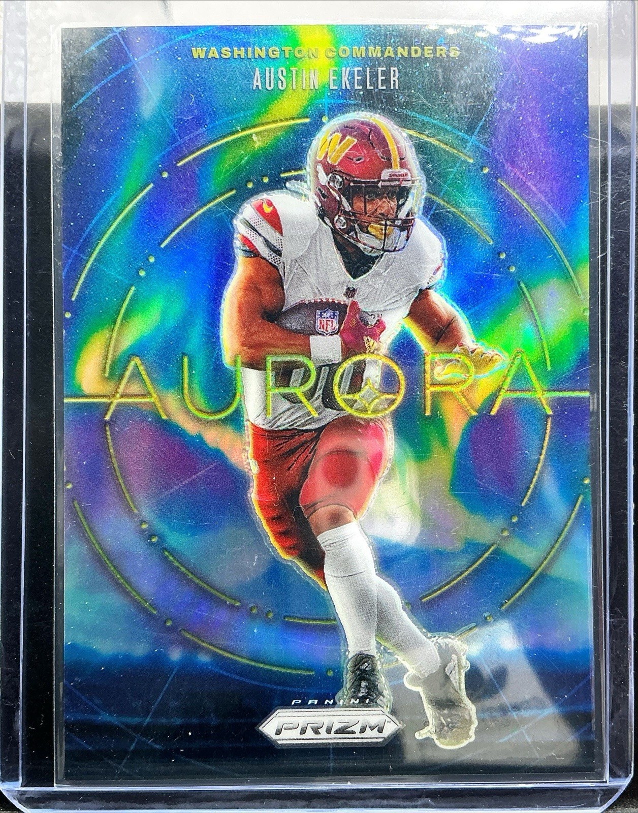 2024 Prizm Austin Ekeler Aurora #6 Commanders SSP CASE HIT