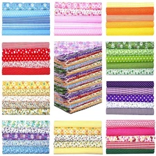 50 PCS 10x10 inch Floral Cotton Fabric Squares for Quilting, Sewing, DIY Craft