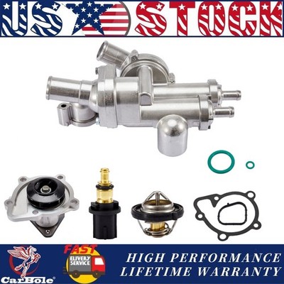 902-319 Coolant Thermostat Housing Assembly w/ Water Pump for Chrysler Dodge 2.4