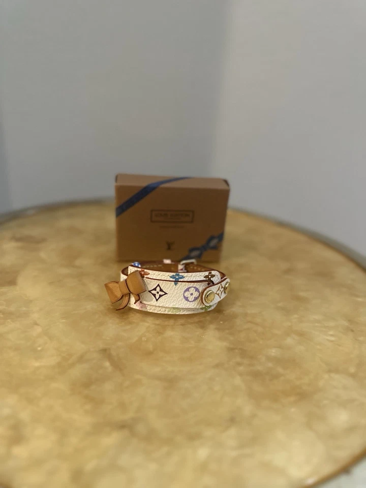Pulseira de identificação Louis Vuitton x Murakami branca multicolorida com caixa - Imagem 3 de 4