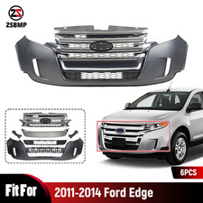 For 2011 2012 2013 2014 Ford Edge Front Bumper Cover Assembly Grille Grill Kit
