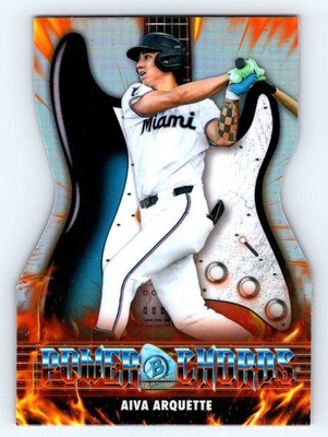 AIVA ARQUETTE 2026 Bowman Chrome Power Chords Refractor Die Cut #PC-18 Marlins