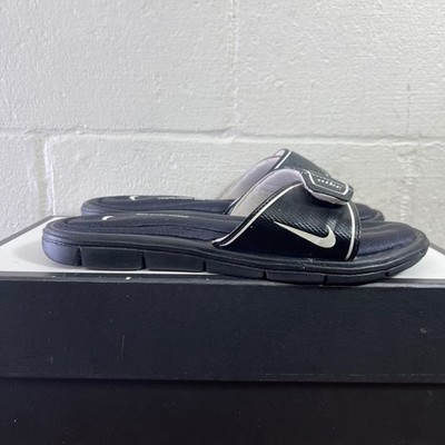 Nike 360883-011 Black Comfort Footbed Slides Sandals Slip On Women's 10 US