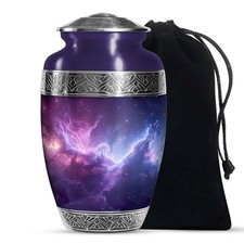 Nebula Galaxy Memorial Urn for Human Ashes Adult Women  Men 10 Inch 