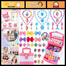 68Pcs Kids Jewelry Set for Girls - Princess Dress Up Necklaces, Bracelets, Rings