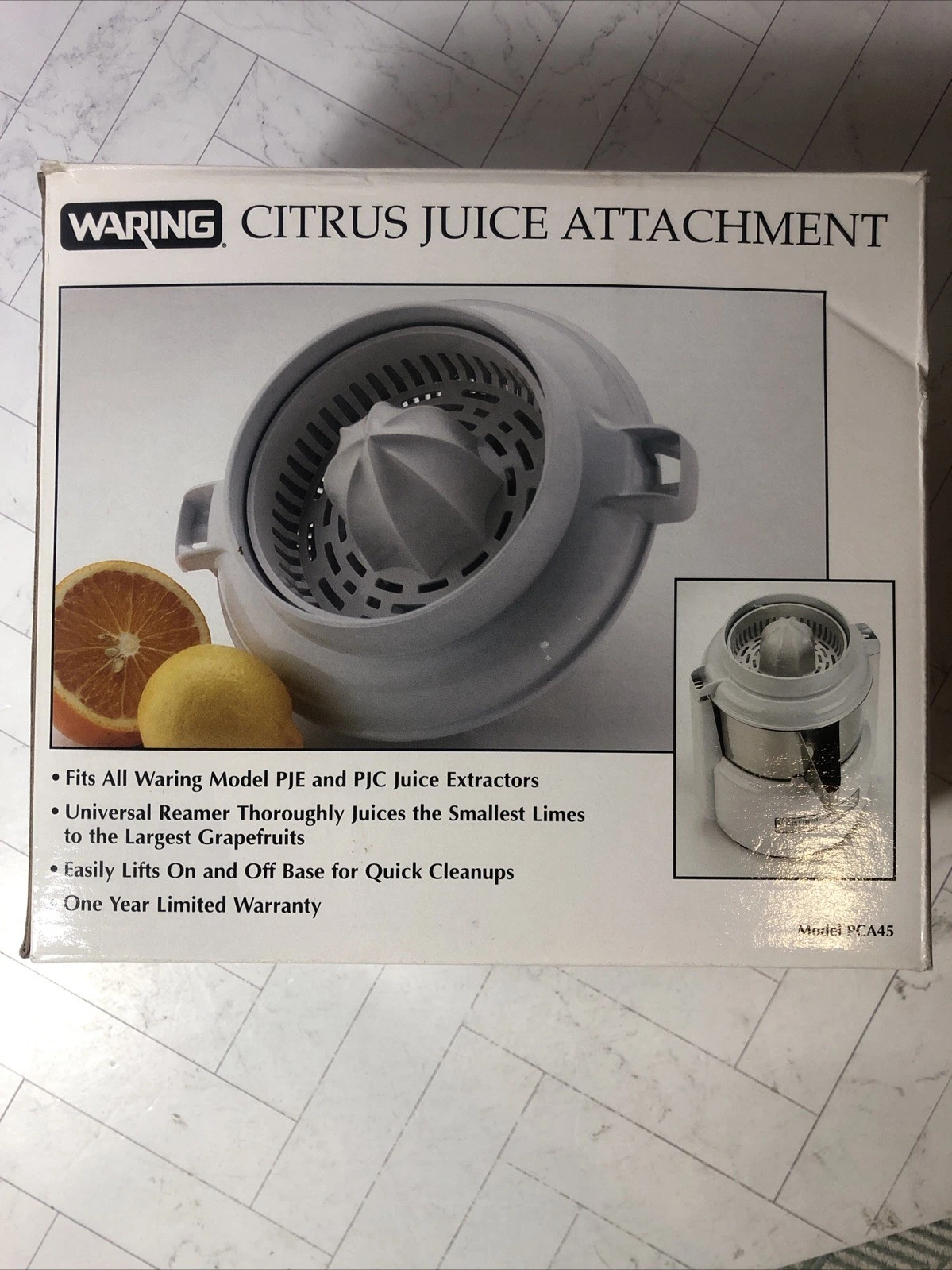 Waring Citrus Juice Attachement PCA45 Model PJE & PJC Juicer Extractor UNUSED
