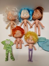 Lot of 5 Vintage Strawberry Shortcake Doll  Friends Some Discoloration 