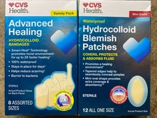 2 PACK CVS Hydrocolloid Bandages, Advanced Healing & Blemish Patches