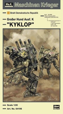 Hasegawa 1:20 - Humanoid Unmanned Interceptor Grober Hund Ausf. K KYKLOP Mod...