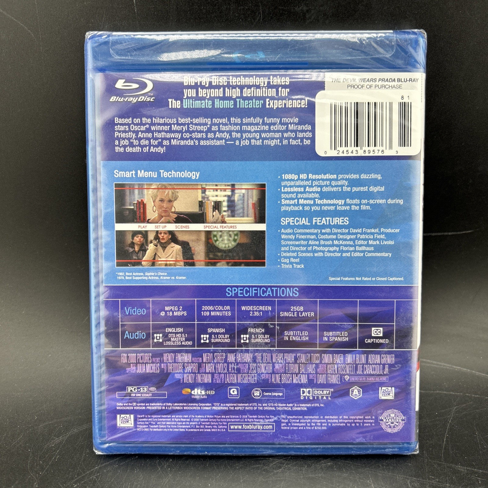 NEW The Devil Wears Prada (Blu-ray, 2006) Meryl Streep, Anne Hathaway OOP SEALED thumbnail 2