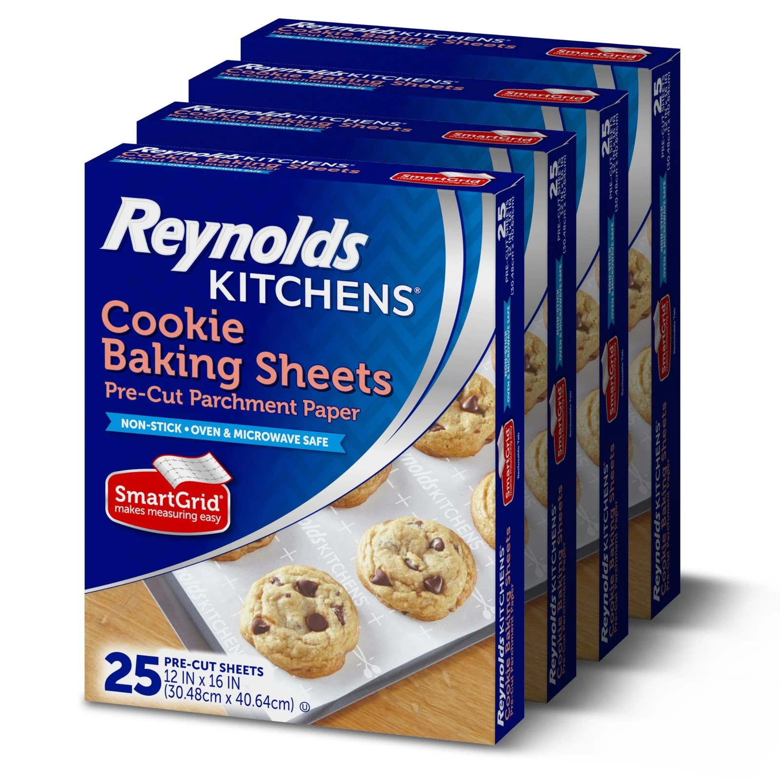 Kitchens Cookie Baking Sheets, Pre-Cut Parchment Paper, 25 Count per Pack (Pa...