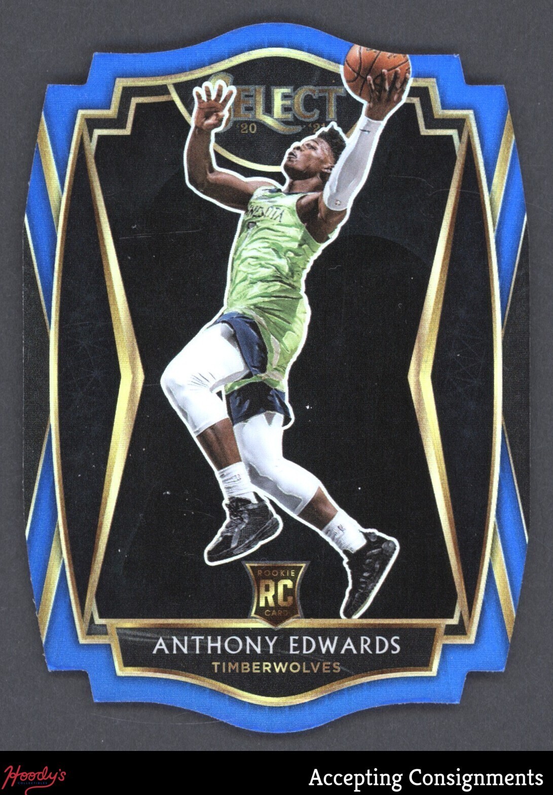 2020-21 Select Blue Die Cut #169 Anthony Edwards 36/249 Premier Level ROOKIE RC