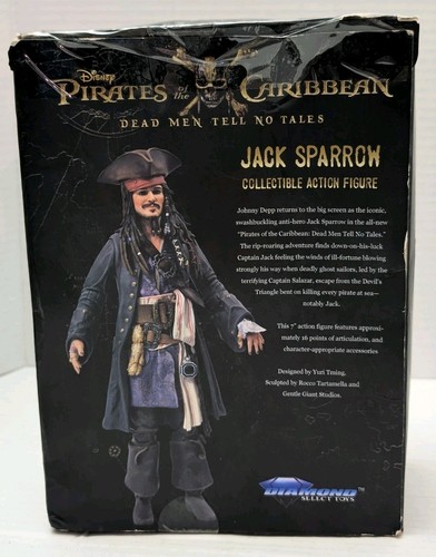 Diamond Select Jack Sparrow Action Figure Pirates Of The Caribbean Damage Box - Afbeelding 3 van 5