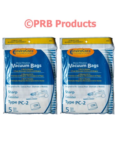Style PC2 EC-6312P Sharp Tank Vacuum Cleaner Allergy Bags Models 6300-7300 - Picture 4 of 15